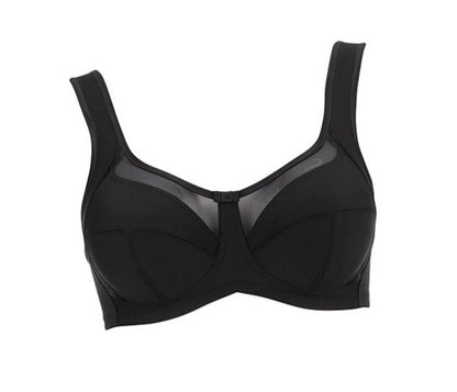 Clara Comfort Wire Free Bra with Seamed Cups (Black)