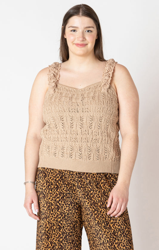 DEX Ruffle Trim Tank – Plus Size