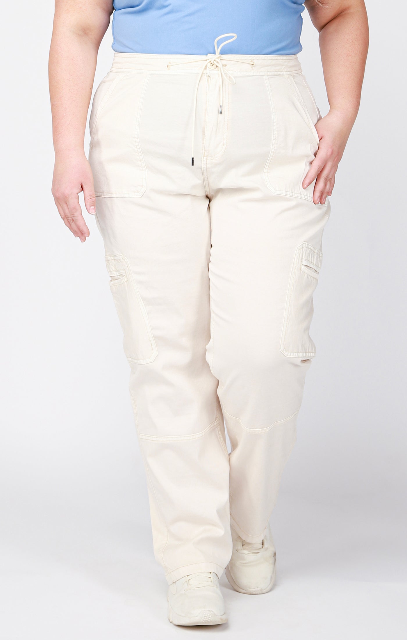 High Waisted Wide Leg Cargo (Plus Size)