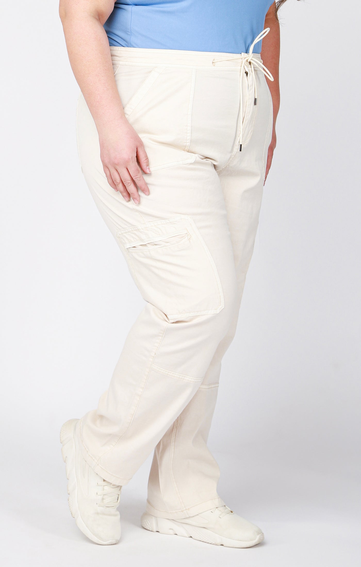 High Waisted Wide Leg Cargo (Plus Size)