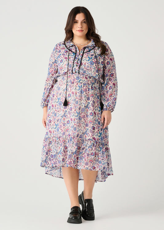 Dex Plus Smocked Waist Floral Dress Available at Pinned Up Bra Lounge