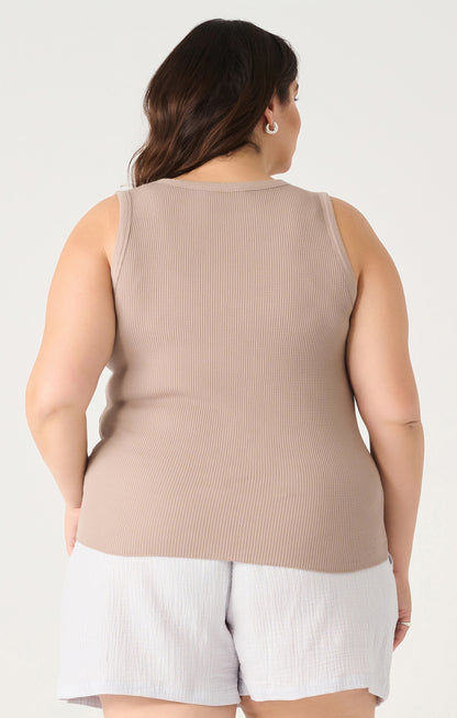 Waffle Knit Tank- Plus Size