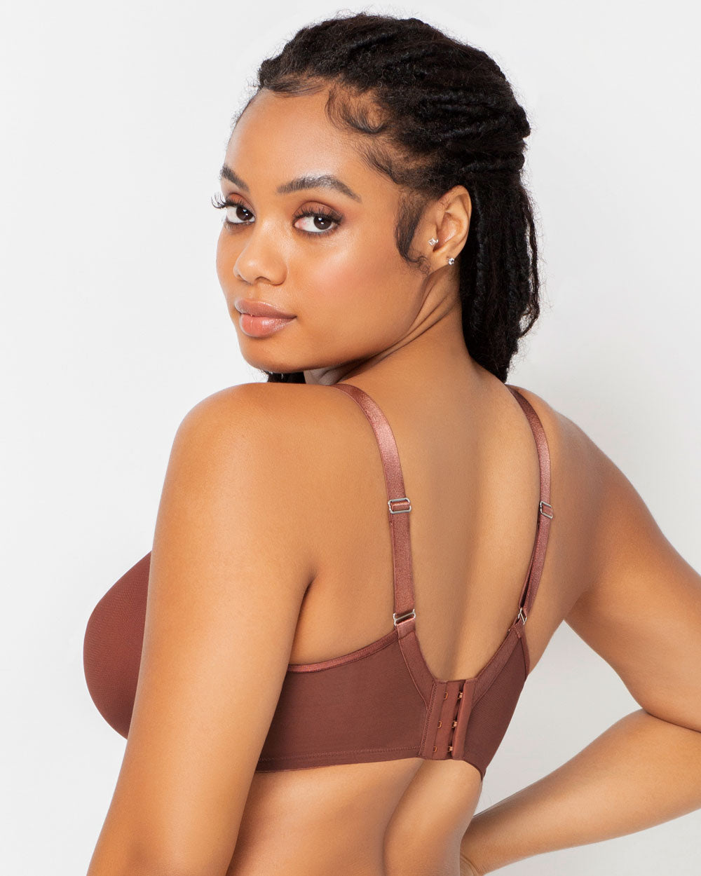 Curvy Couture Sheer Mesh Full Coverage Unlined Underwire Bra