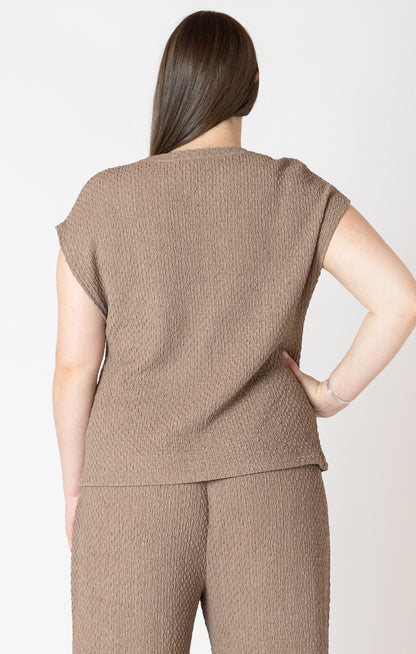 Rhea Textured Stretch Tee – Dex Plus