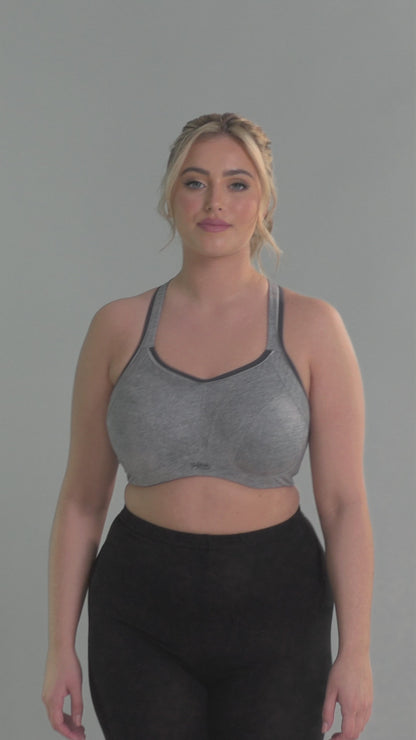 Wired Full Bust Sports Bra- Charcoal Marl