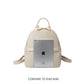 Louise Recycled Vegan Leather Small Backpack in Nude