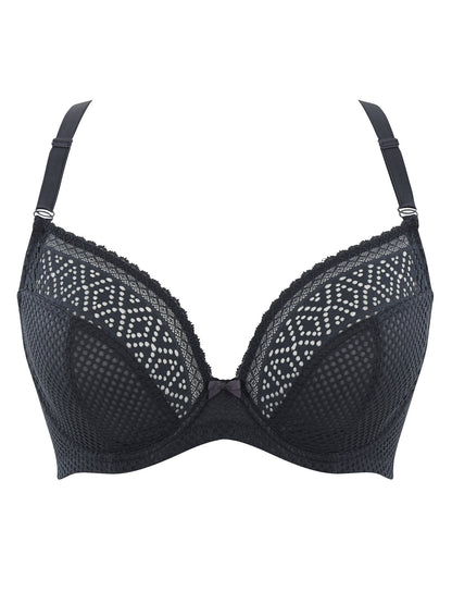 Atlanta Plunge Bra in Graphite- Cleo by Panache - Pinned Up Bra Lounge