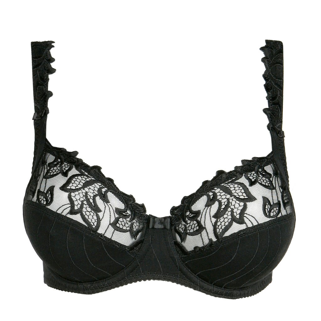 Deauville Full Cup Wire Bra (B to H Cup) in Black - Pinned Up Bra Lounge