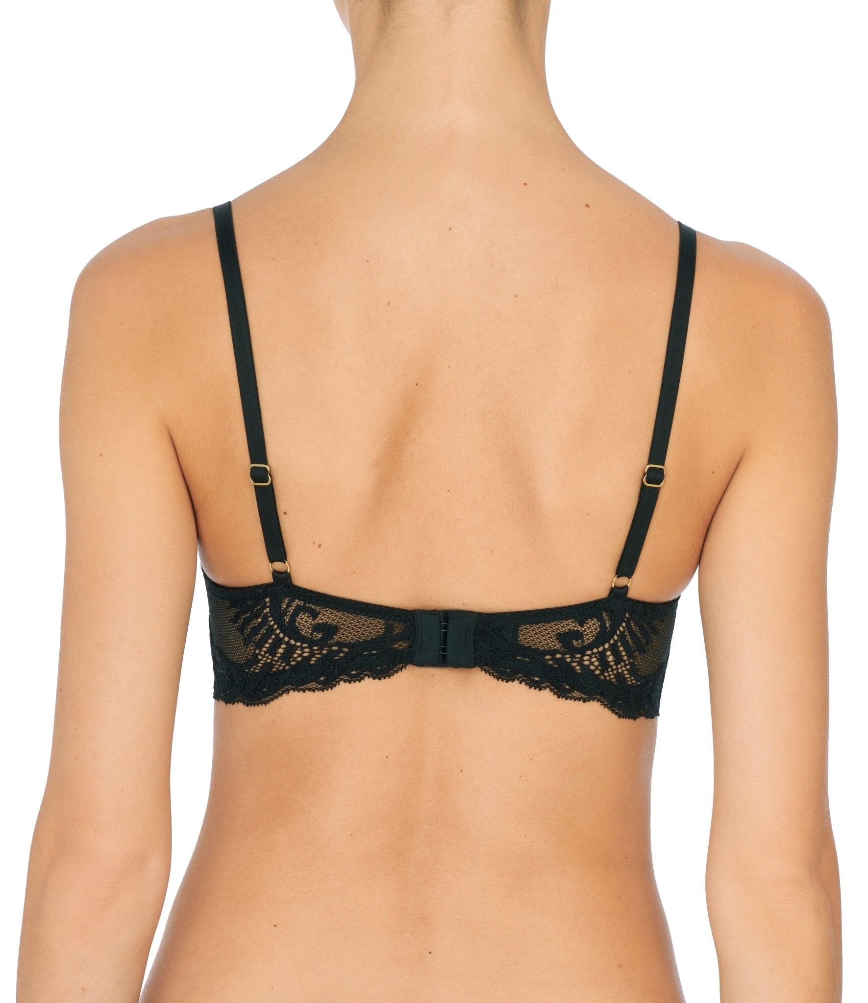 Feathers Plunge Bra- Black - Pinned Up Bra Lounge