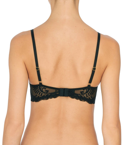 Feathers Plunge Bra- Black - Pinned Up Bra Lounge