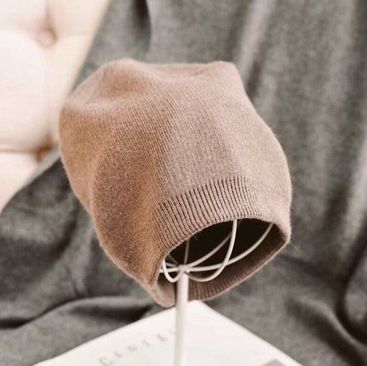 Fine Knit Unisex Toque/Beanie- Taupe - Pinned Up Bra Lounge