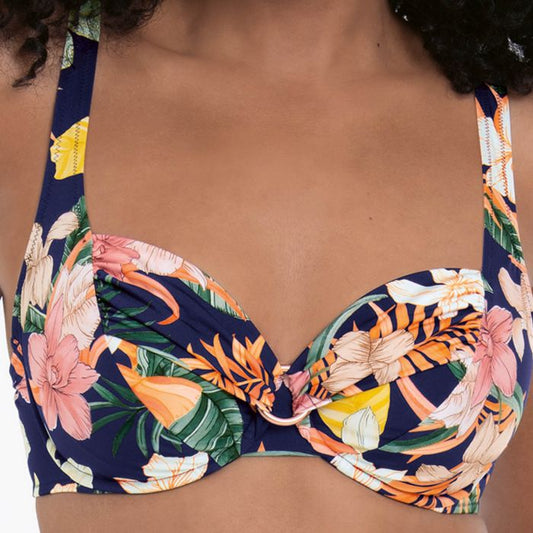 Hermine Bikini Top in Tropical Sunset - Pinned Up Bra Lounge