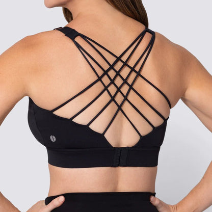 Incline Strappy Back Sports Bra - Pinned Up Bra Lounge