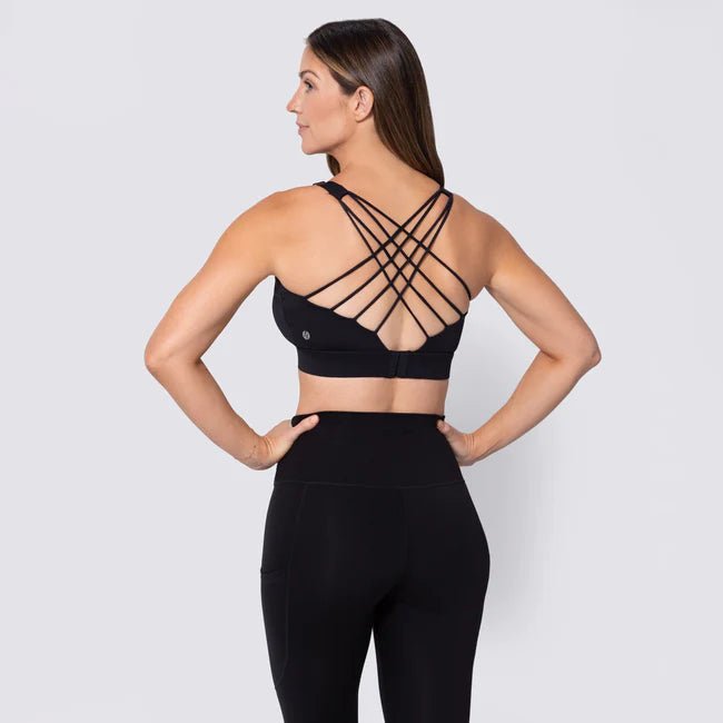 Incline Strappy Back Sports Bra - Pinned Up Bra Lounge