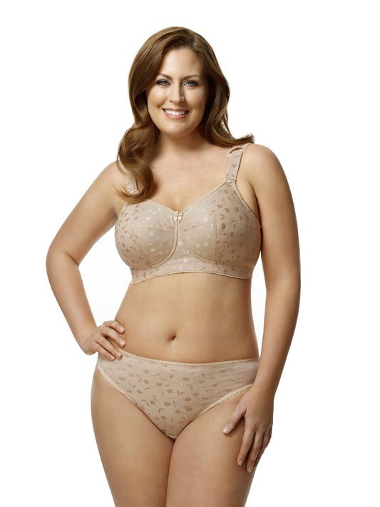 Jacquard Soft Cup in Beige - Pinned Up Bra Lounge