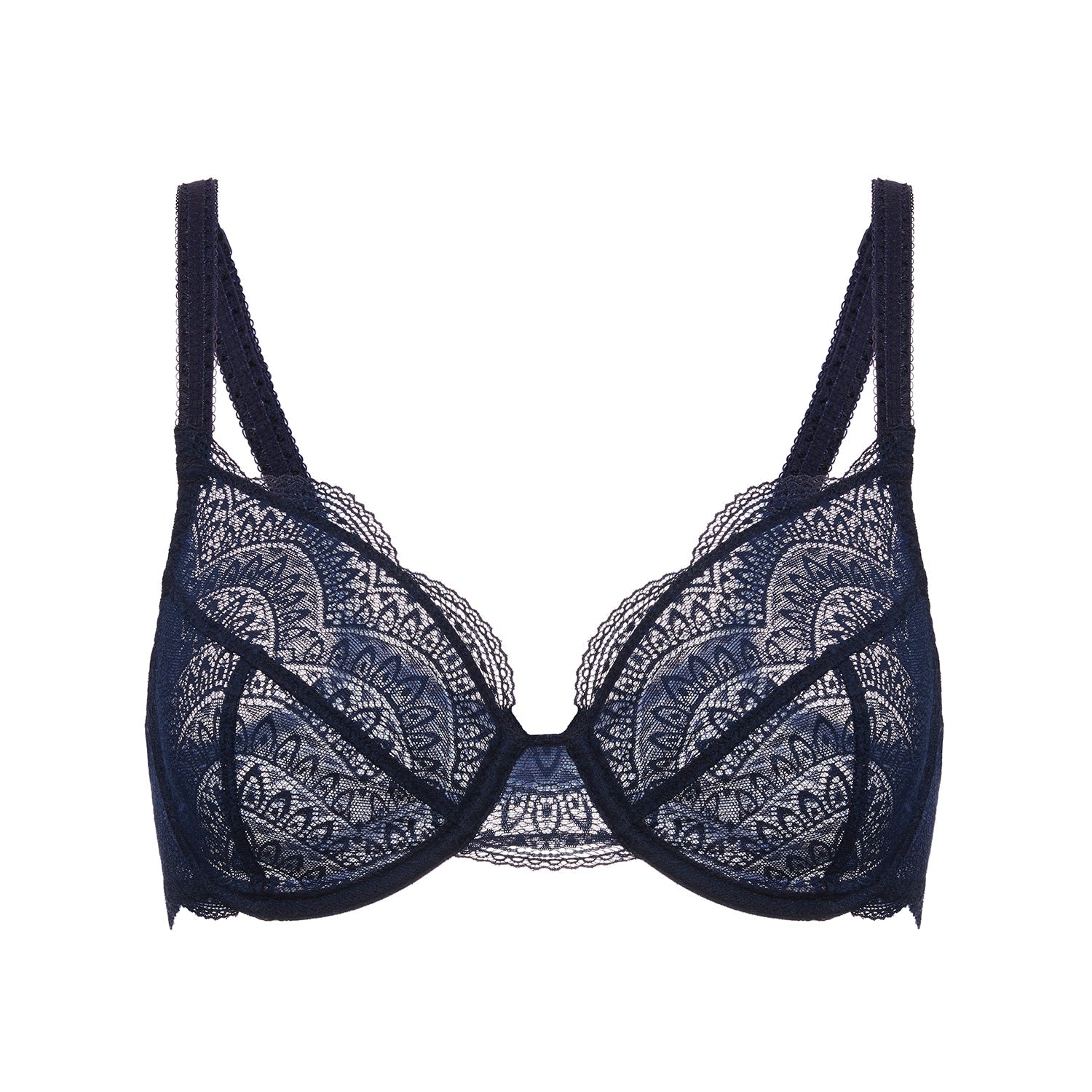 Karma Underwired Bra B to D Cup in Midnight - Pinned Up Bra Lounge