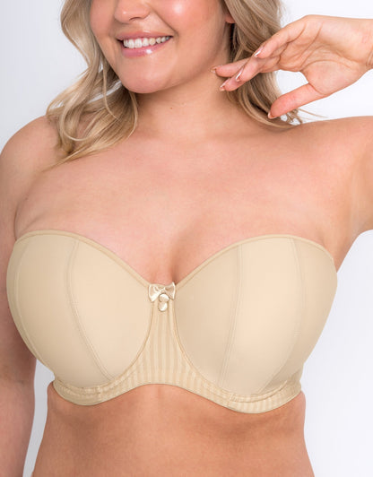 Luxe Strapless Bra- Biscotti - Pinned Up Bra Lounge