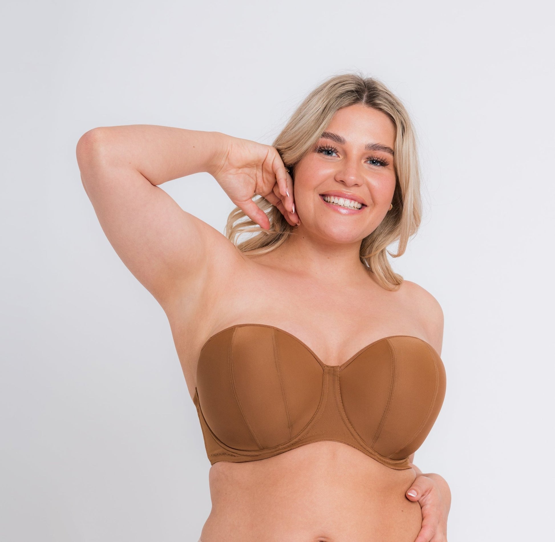 Luxe Strapless Bra- Caramel - Pinned Up Bra Lounge