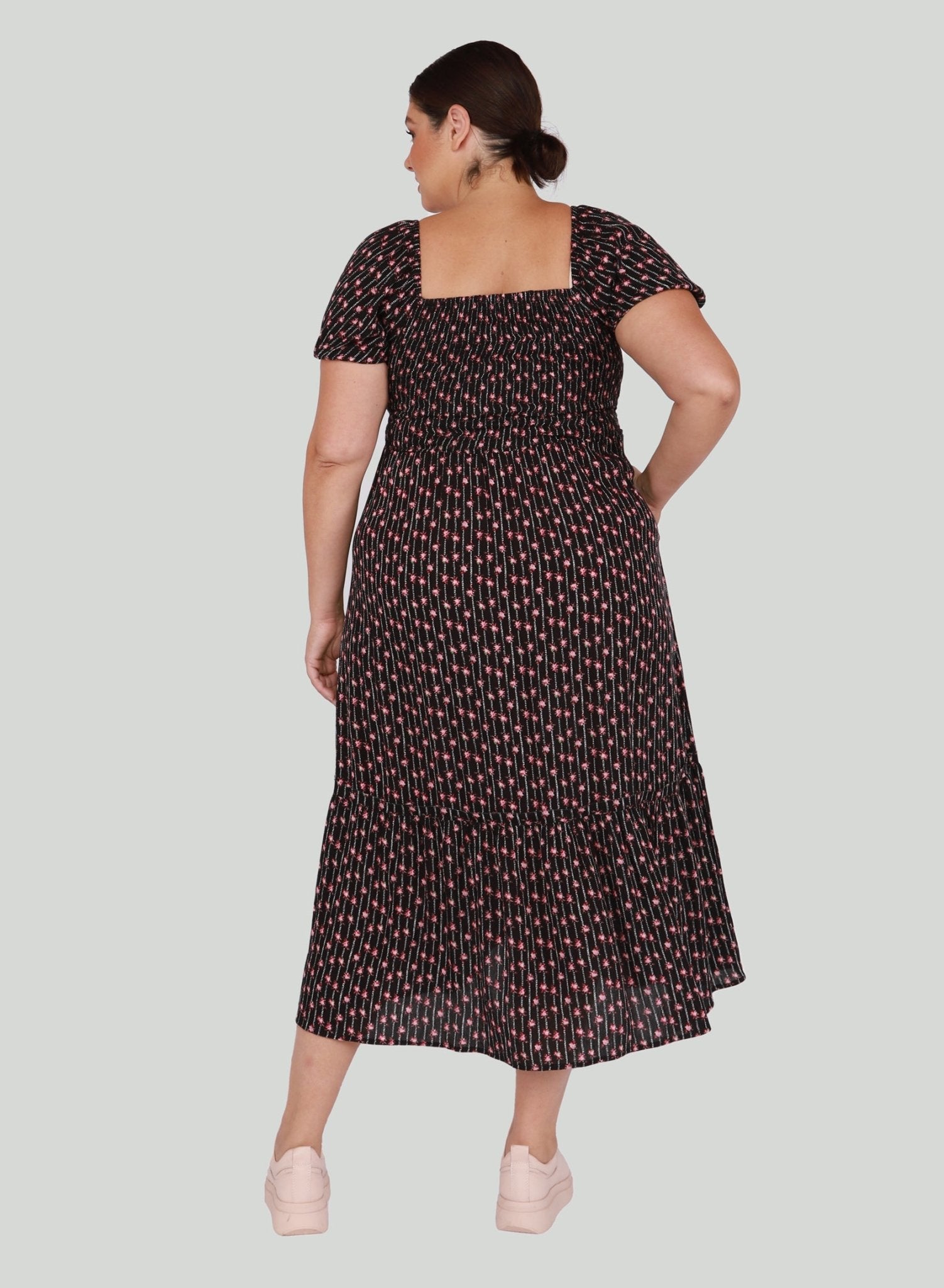 Plus Size Floral Dress (Preorder Ships Approx March 3rd) - Pinned Up Bra Lounge