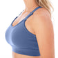 Strappy Back 2.0 Nursing Sports Bra - Slate Blue - Pinned Up Bra Lounge