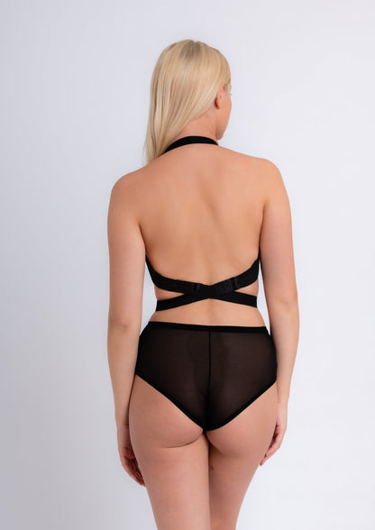 SuperPlunge Multiway Padded Bra in Black - Pinned Up Bra Lounge
