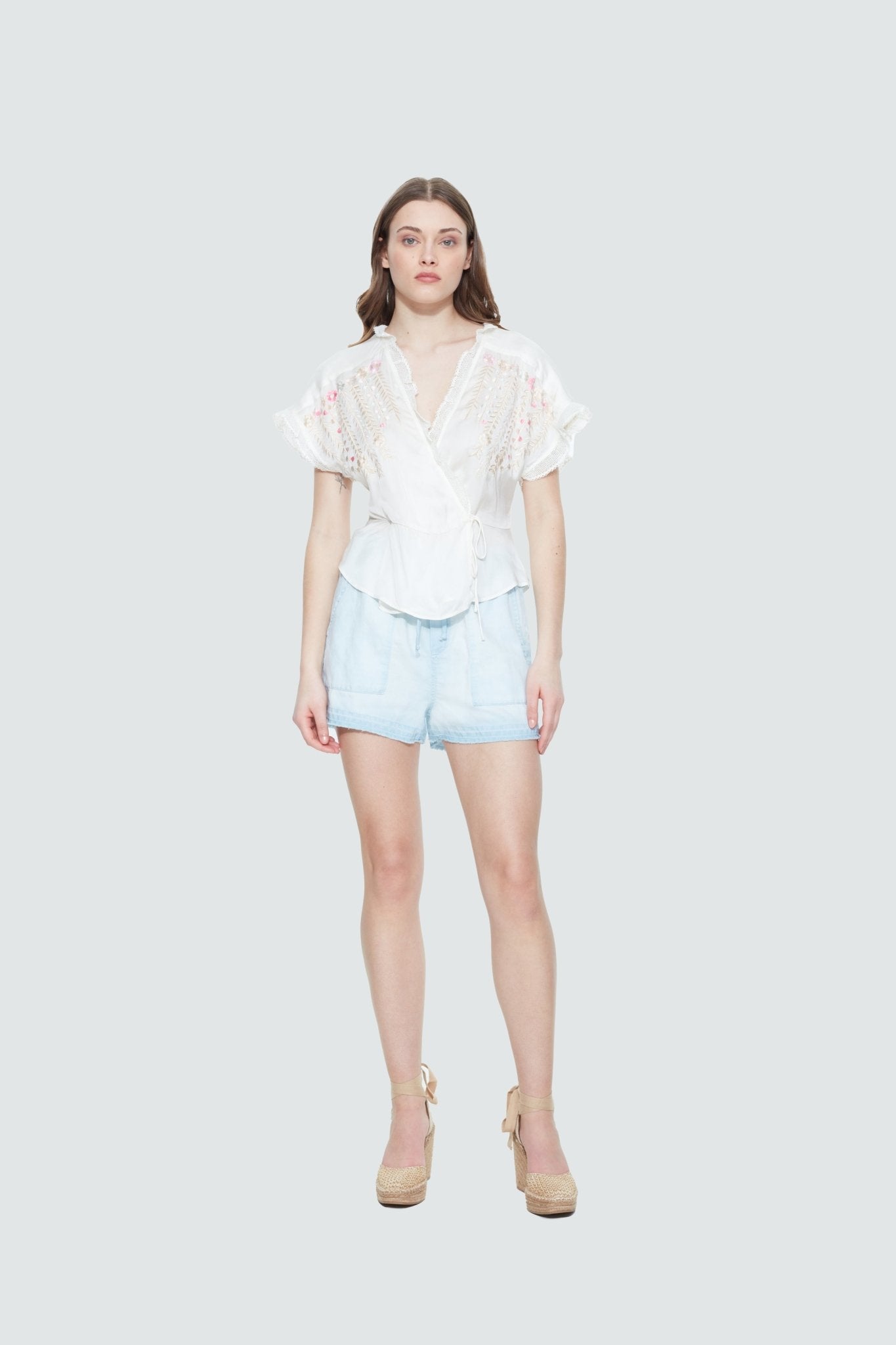 Tencel Patch Pocket Plus Size Shorts - Pinned Up Bra Lounge
