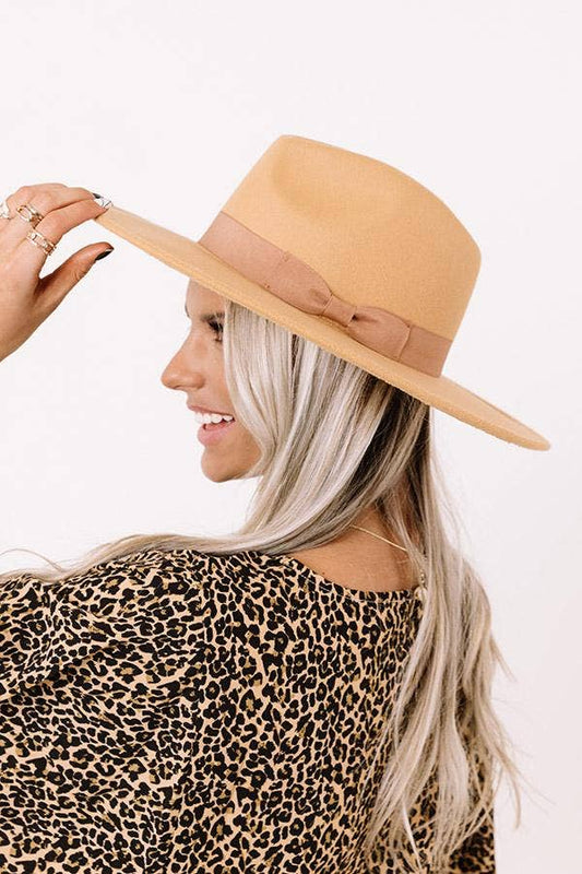 Wide Brim Felt Hats with Ribbon - Pinned Up Bra Lounge