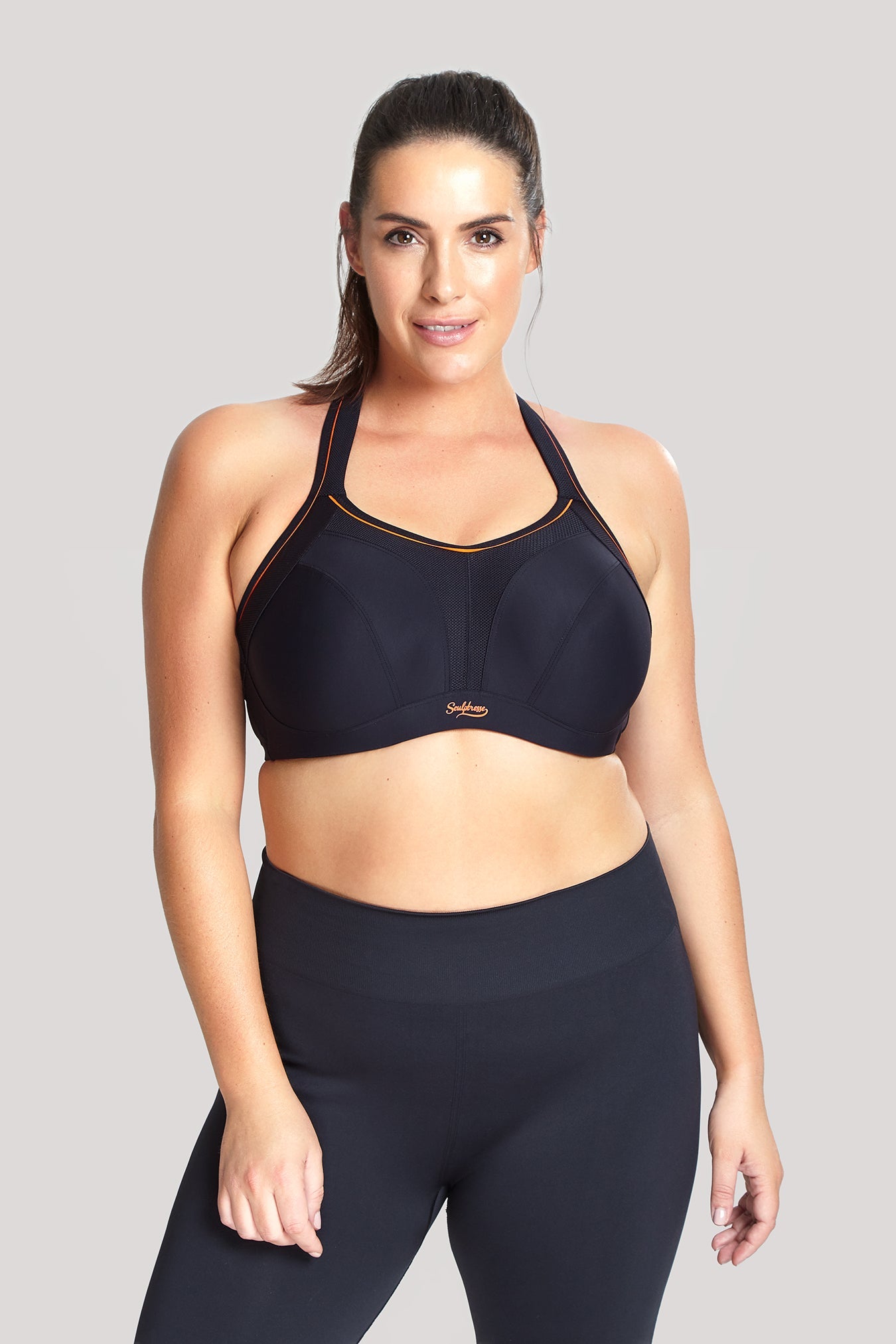 Wired Full Bust Sports Bra- Black - Pinned Up Bra Lounge