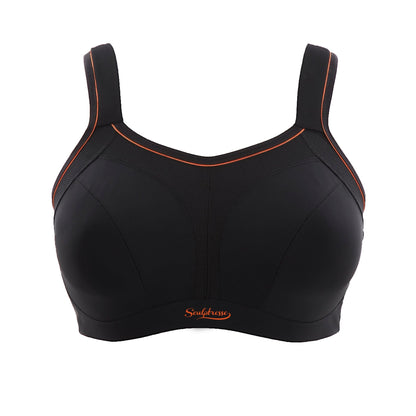 Wired Full Bust Sports Bra- Black - Pinned Up Bra Lounge