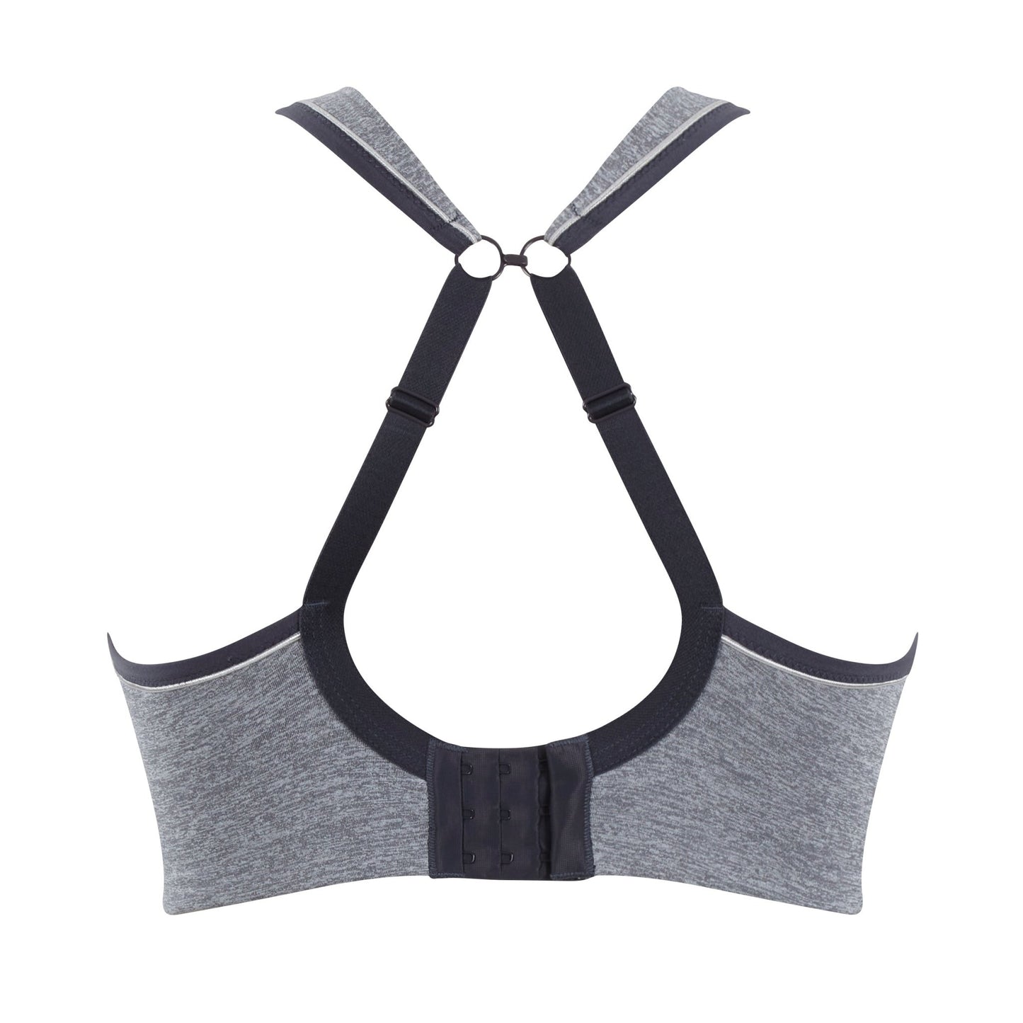 Wired Full Bust Sports Bra- Charcoal Marl - Pinned Up Bra Lounge