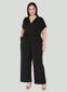 Wrap Front Plus Size Jumpsuit - Pinned Up Bra Lounge